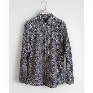 Rodd & Gunn Shirt Mens Large Blue Floral Sports Fit Long Sleeve Button Up‎ Italy